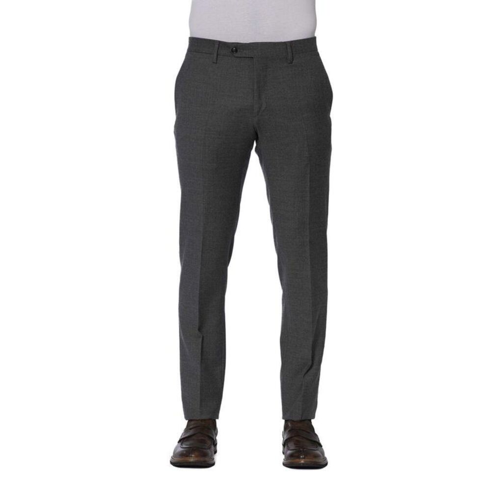 Trussardi Classic Fit Trousers TR24079 Men Gray Pants